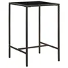 Image de Table de bar de jardin Marron 70x70x110 cm Résine tressée verre