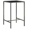 Image de Table de bar de jardin Gris 70x70x110cm Résine tressée et verre