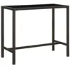 Image de Table de bar de jardin Marron 130x60x110cm Résine tressée verre