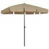 Image de vidaXL Parasol de Plage Abri de Soleil Parasol de Jardin Parasol de Patio Terrasse Extérieur Anti-UV Anti-décoloration Taupe 314730