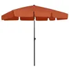 Image de vidaXL Parasol de Plage Abri de Soleil Parasol de Jardin Parasol de Patio Terrasse Extérieur Anti-UV Anti-décoloration Terre Cuite 200x125 cm