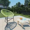 Image de Chaise vidaxl en resine tressee non pliable exterieur H. 87 cm vert