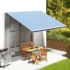 Image de vidaXL Vervangingsdoek voor luifel 4,5x3,5 m blauw en wit311920