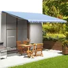 Image de vidaXL Vervangingsdoek voor luifel 5x3,5 m blauw en wit311922
