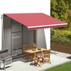 Image de Tissu de remplacement pour auvent Bordeaux rouge 4,5x3 m