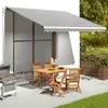 Image de Tissu de remplacement pour auvent Anthracite et blanc 4x3 m