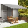 Image de Tissu de remplacement pour auvent Anthracite et blanc 5x3 m