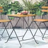 Image de Table de bistro 55x54x71 cm Bois d acacia massif