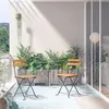 Image de Chaises pliables de jardin lot de 2 Acier et Bois acacia solide