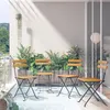 Image de Chaises de bistro pliables lot de 4 Bois d acacia massif