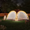 Image de vidaXL Partytent met LED en 4 zijwanden 3,6x3,6x2,3 m camouflage93078