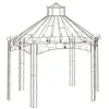Image de vidaXL Tuinpaviljoen 400x258x378 cm ijzer antiekbruin314000