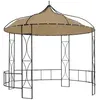 Image de vidaXL Belvédère 300x290 cm Taupe Rond