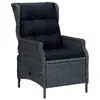 Image de Chaise vidaxl en resine tressee empilable non pliable H. 80 cm exterieur gris