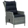 Image de Chaise vidaxl exterieur non pliable en resine tressee H. 80 cm gris
