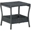 Image de Table de jardin Gris foncé 45x45x46,5 cm Résine tressée