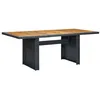 Image de Table de jardin Gris foncé Résine tressée et bois d acacia