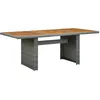 Image de Table de jardin Gris clair Résine tressée et bois d acacia