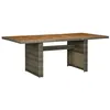 Image de Table de jardin Marron Résine tressée et bois d acacia massif