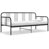 Image de Cadre de canapé lit sans matelas noir métal 90x200 cm
