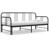 Image de vidaXL Cadre de canapé-lit extensible Noir Métal 90x200 cm