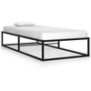 Image de Cadre de lit sans matelas noir métal 90x200 cm