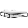 Image de Cadre de lit sans matelas noir métal 200x200 cm