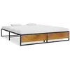 Image de Cadre de lit sans matelas noir métal 200x200 cm
