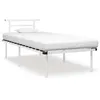 Image de Cadre de lit sans matelas blanc métal 90x200 cm