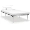 Image de Cadre de lit sans matelas blanc métal 100x200 cm