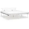 Image de Cadre de lit sans matelas blanc métal 180x200 cm