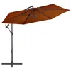 Image de vidaXL Zweefparasol met aluminium paal 300 cm terracottakleurig313755