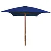 Image de vidaXL Parasol met houten paal 200x300 cm blauw313761