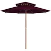 Image de vidaXL Parasol dubbeldekker met houten paal 270 cm bordeauxrood313764
