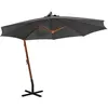 Image de vidaXL Zweefparasol met paal 3,5x2,9 m massief vurenhout antraciet313768