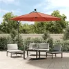 Image de vidaXL Parasol de Jardin en Porte-à-faux et Lumières LED et Mât en Acier, Pare-soleil de Patio, Abri de Soleil, Parasol de 313781