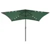 Image de vidaXL Parasol de Jardin avec LED et Mât en Acier, Pare-soleil de Patio, Abri de Soleil, Parasol de Plage Terrasse 313786