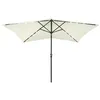 Image de vidaXL Parasol de Jardin avec LED et Mât en Acier, Pare-soleil de Patio, Abri de Soleil, Parasol de Plage Terrasse 313787
