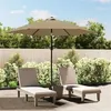 Image de vidaXL Tissu de remplacement pour parasol d'extérieur Taupe 300 cm 313797