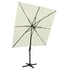 Image de vidaXL Parasol de Jardin à 4 Niveaux avec Mât en Aluminium, Pare-soleil de Patio, Abri de Soleil, Parasol de Plage Terrasse, 313820