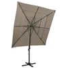 Image de vidaXL Parasol de Jardin à 4 Niveaux avec Mât en Aluminium, Pare-soleil de Patio, Abri de Soleil, Parasol de Plage Terrasse, 313823