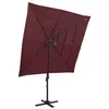 Image de vidaXL Parasol de Jardin à 4 Niveaux avec Mât en Aluminium, Pare-soleil de Patio, Abri de Soleil, Parasol de Plage Terrasse, 313824