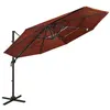 Image de vidaXL Parasol de Jardin à 4 Niveaux avec Mât en Aluminium, Pare-soleil de Patio, Abri de Soleil, Parasol de Plage Terrasse, 313833
