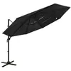 Image de vidaXL Parasol de Jardin à 4 Niveaux avec Mât en Aluminium, Pare-soleil de Patio, Abri de Soleil, Parasol de Plage Terrasse, 313834