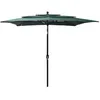 Image de vidaXL Parasol de Jardin à 3 niveaux avec Mât en Aluminium, Pare-soleil de Patio, Abri de Soleil, Parasol de Plage Terrasse, 313837