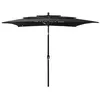 Image de vidaXL Parasol de Jardin à 3 niveaux avec Mât en Aluminium, Pare-soleil de Patio, Abri de Soleil, Parasol de Plage Terrasse, 313842