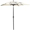 Image de vidaXL Parasol de Jardin à 3 niveaux avec Mât en Aluminium, Pare-soleil de Patio, Abri de Soleil, Parasol de Plage Terrasse, 313844