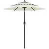 Image de vidaXL Parasol 3-laags met aluminium paal 2 m zandkleurig313852