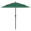 Image de vidaXL Parasol 3-laags met aluminium paal 2,5 m groen313861