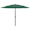 Image de vidaXL Parasol 3-laags met aluminium paal 3 m groen313869